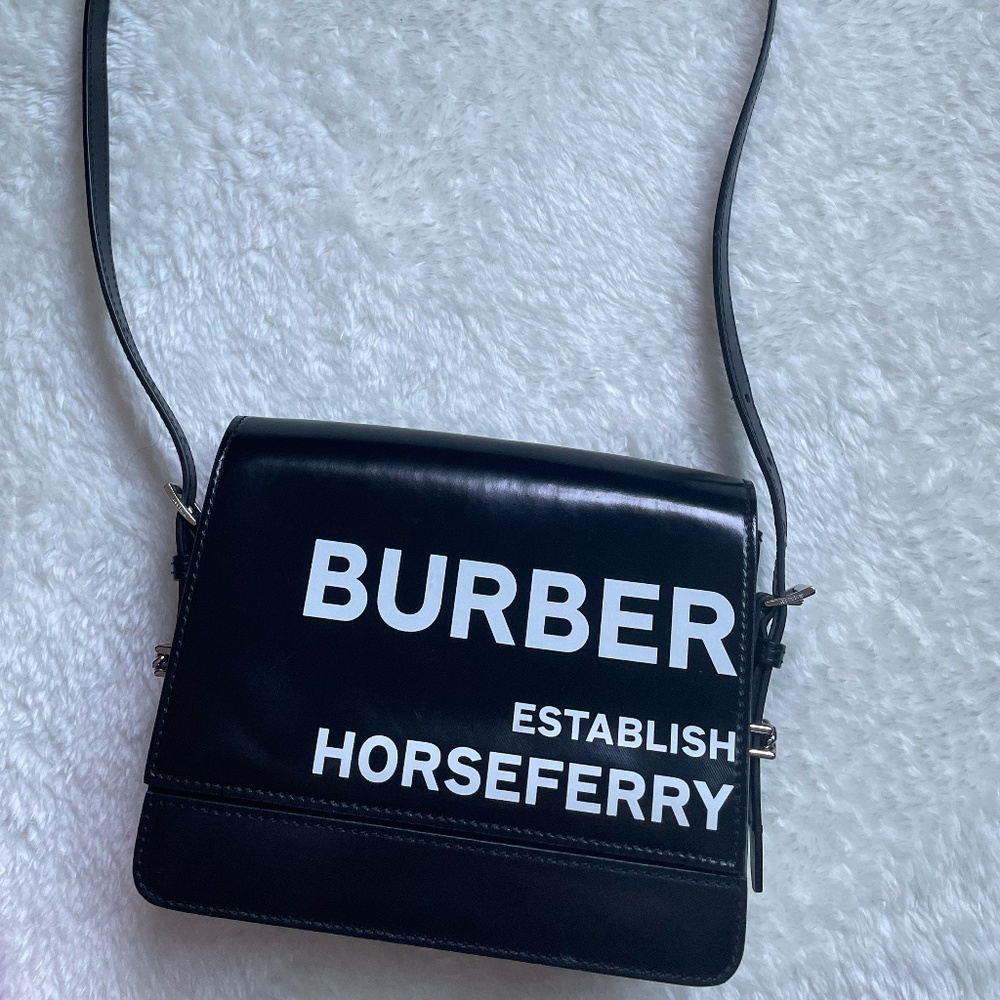 Small Horseferry Print Coated Canvas Grace Bag